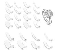 Anseom 24 Piezas Ajustadores de Tamaño de Anillo Ajustador de Anillos Invisible 8 Tamaños Reductor de Anillo Invisible Ajustar de Anillo Suelto Reductor Anillo para Mujer y Hombre Anillos Sueltos