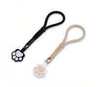 Anseom 2Pcs Cuerda para Móvil, Cordón de Muñeca, Cadena para Colgar en Mano, Correas de Muñeca Ajustables para Teléfono, Cámara, llaves (Negro + Beige)