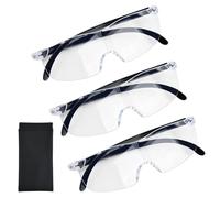 Anseom 3 Piezas Gafas Lupa, 3X/5X/10X Lupas de Gran Aumento, Lupa de Lectura Anti-luz Azul, Manos Libres Gafas de Aumento para Trabajo Cercano Reparación Costura Manualidades