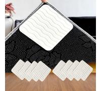 Anseom 8 Piezas Alfombra Antideslizante Pad Vacío Alfombras Lavables Pinzas Antideslizante Alfombra Reutilizables Alfombrilla Antideslizante para Alfombra Pinzas para Alfombras,10x10cm