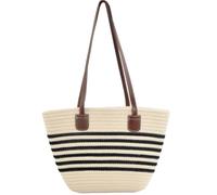 Anseom Bolsa de Paja para Mujeres Bolsa de Playa de Verano Grande Totes de Playa Shoppers de Tejidas a Mano para Viajes, Fechas y Vacaciones