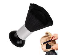 Anseom Cepillo de Cuello de PeluqueríaTacto Nylon Brocha de Peluquería con Mango de Plástico de Cerdas de Fibra Densa Negro Cepillo de Cuello para Salón Peluquero Eliminar los Residuos del Cabello
