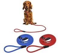 Anseom Correa Retriever 2Pcs Correa Perros, Correa de Adiestramiento, Correa de Entrenamiento, Correa Multifunción, Anti-Tirón Correa Adiestramiento para Perros Medianos y Grandes-1,3m (Rojo+Azul)