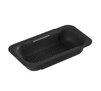 Anseom Escurridor Fregadero Extensible Colador para el Fregadero Escurre Pasta Cocida y Platos Secos Colador Sobre el fregadero colador para Fregadero Extensible Lavar Verduras y Frutas (Negro)