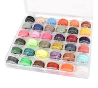 Anseom - Hilo de cera de 36 rollos, algodón, encerado, hilo encerado, hilo encerado, hilo de algodón, multicolor, cordón para pulsera de 0,55 mm, para fabricación de joyas, collar de cuero, costura