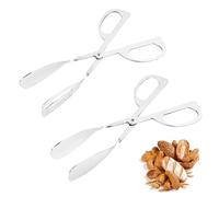 Anseom Pinzas de Barbacoa 2PCS Pinzas para Cocina, Pinzas de Tijera de Acero Inoxidable, Pinzas de cocina multifunción para Voltear la Herramienta de Alimentos, Herramienta para Cocinar y Barbacoa