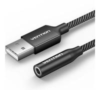 Conversor vention cvebc/ jack 3.5 hembra - usb macho/ 1m/ gris