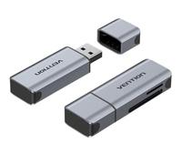 Lector de Tarjetas Vention USB 3.0 Dual SD/TF CLIH0 Aluminio Gris