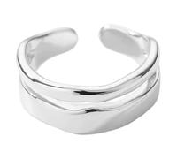 Ansiedad ,925 Anillos de estrés abiertos de plata de ley | vintage ajustable Joyería apilable de amor Regalos de cumpleaños Joyas inquietas para mujeres, riferimento