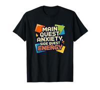 Ansiedad de búsqueda Principal, energía de búsqueda Lateral, Juegos Divertidos TDAH Camiseta