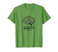 Ansiedad de Origen Local Cerebro Salud Mental Humor Camiseta, Hombre, Hierba, 3XL