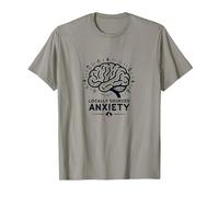 Ansiedad de Origen Local Cerebro Salud Mental Humor Camiseta, Hombre, Pizarra, XXL