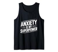 Ansiedad es mi Superpotencia Cita Motivacional Camiseta sin Mangas