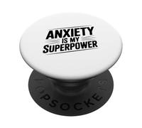 Ansiedad es mi Superpotencia Cita Motivacional PopSockets PopGrip Adhesivo