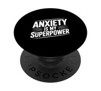Ansiedad es mi Superpotencia Cita Motivacional PopSockets PopGrip Adhesivo