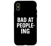 Ansiedad Social Divertida Diciendo Mal en la Gente introvertida Carcasa para iPhone X/XS