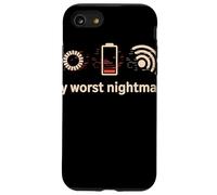 Ansiedad Tech Buffering Batería Baja My Worst Nightmare Meme Carcasa para iPhone SE (2020) / 7 / 8