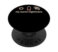 Ansiedad Tech Buffering Batería Baja My Worst Nightmare Meme PopSockets PopGrip Adhesivo