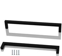 ANSIEDIO 2 Piezas Acero Inoxidable Tiradores Cocina Negro Tiradores de Muebles Tiradores de Puerta Perillas de Muebles Tiradores Armarios 256 mm