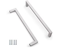 ANSIEDIO 2 Piezas Acero Inoxidable Tiradores Cocina Plata Tiradores de Muebles Tiradores de Puerta Perillas de Muebles Tiradores Armarios 224 mm