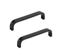 ANSIEDIO 2 Piezas Tirador para Armario Puerta, Negro Aleación Aluminio Tiradores de Arco Cocina Manija del Cajón del Gabinete Muebles con Tornillos (96mm)