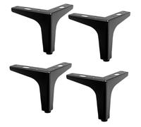 ANSIEDIO 4 Piezas 10cm Patas para Muebles Metal Patas de Mesa Gabinete, Armario, Cajones, Mesita de Noche, Negro