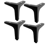ANSIEDIO 4 Piezas 13cm Patas para Muebles Metal Patas de Mesa Gabinete, Armario, Cajones, Mesita de Noche, Negro