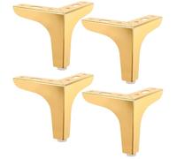 ANSIEDIO 4 Piezas 13cm Patas para Muebles Metal Patas de Mesa Gabinete, Armario, Cajones, Mesita de Noche, Dorado