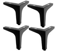 ANSIEDIO 4 Piezas 15cm Patas para Muebles Metal Patas de Mesa Gabinete, Armario, Cajones, Mesita de Noche, Negro