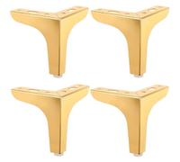 ANSIEDIO 4 Piezas 15cm Patas para Muebles Metal Patas de Mesa Gabinete, Armario, Cajones, Mesita de Noche, Dorado