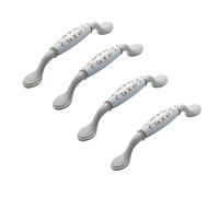 ANSIEDIO 4 piezas Tirador de Cerámica de Aleación de Aluminio para Muebles, 128mm Pomos y Tiradores de Cerámica para Puertas de Armario, Cajones, Armarios, Muebles