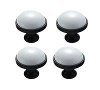 ANSIEDIO 4pcs Pomo Ceramica Armario, Redondo Pomos Armario Vintage Pomos y Tiradores de Muebles para Cajones Cocina Gabinete Tocador (16mm)