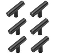 ANSIEDIO 6 Piezas Pomos para Armario, Tiradores Cajones Cocina para Puertas, Cajones y Cómodas Plata 50mm (Un solo agujero)
