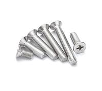 ANSIEDIO M8 Tornillos Avellanado de Acero Inoxidable, Tornillos de Máquina, Tornillo Mecanico Cabeza de Cruz Plana - M8×45mm,10 pcs