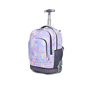 ANSIEDIO Mochilas Escolares con Ruedas - Mochila Trolley Escuela Primaria Niñas Niño Mochila Carro para Estudiantes de Secundaria y Preparatoria (Azul)