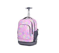 ANSIEDIO Mochilas Escolares con Ruedas - Mochila Trolley Escuela Primaria Niñas Niño Mochila Carro para Estudiantes de Secundaria y Preparatoria (Rosado)