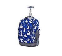 ANSIEDIO Mochilas Escolares con Ruedas - Mochila Trolley Escuela Primaria Niñas Niño Mochila Carro para Estudiantes de Secundaria y Preparatoria (Conejo)