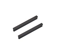 ANSIEDIO Negro Mate Tiradores Cocina, Tiradores para Cajones, Armario, Mueble de Cocina, Baño, Dormitorio, 128 mm, 2pcs