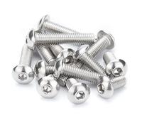 ANSIEDIO Tornillos Allen de Acero Inoxidable, Tornillos de Cabeza de Botón Allen, Tornillos Hexagonal Hexágono Interior de Cabeza Redonda, M8×20mm,10 pcs