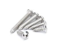 ANSIEDIO Tornillos Autoroscantes de Cabeza Redonda de Acero Inoxidable Tornillos para Madera Tornillos Phillips de Cabeza Redonda, M8×30mm,5 pcs