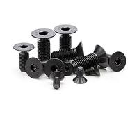 ANSIEDIO Tornillos Avellanadoes de Hexágono Interior - Tornillos Allen de Cabeza Plana - Tornillos Hexagonales de Acero de Aleación Negro - M8×25mm,10 pcs