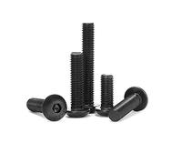 ANSIEDIO Tornillos Hexágono Interior de Cabeza Redonda - Tornillos Allen de Cabeza Botón - Tornillos Hexagonales de Acero de Aleación Negro - M8×25mm,10 pcs