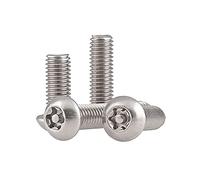 ANSIEDIO Tornillos Torx Tornillos de Cabeza Redonda Torx con Núcleo de Columna Tornillos Antirrobos de Acero Inoxidable - M8×20mm,3 pcs