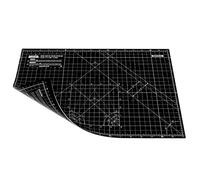 ANSIO Alfombrilla de corte autorreparable A3 de doble cara, 5 capas, acolchado, costura, álbumes de recortes, tela y papel artesanal, imperial/métrica, 42 cm x 27 cm, negro/negro