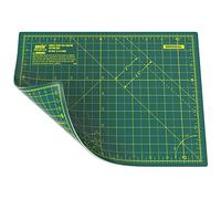 ANSIO Alfombrilla de corte para manualidades, tamaño A4, doble cara, 5 capas, acolchado, costura, álbumes de recortes, tela y manualidades con papel, imperial/métrico, 29 cm x 21 cm, verde/verde