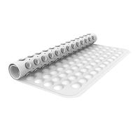 ANSIO® Alfombrillas de Ducha Antideslizantes y antimoho para baño, bañera, Goma con Agujeros de Drenaje y ventosas, Lavable a máquina (54 x 54 cm, Color Blanco sólido)