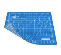 ANSIO Base de corte A5 doble cara auto curación 5 capas para Costura y Manualidades - Imperial/métrica 8 x 7 pulgadas / 22 x 18 cm - Azul verdadero/Azul cielo