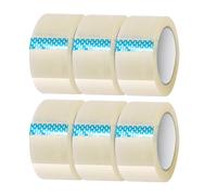 ANSIO Cinta de embalaje, cinta de embalaje, 6 rollos (48 mm x 60 m), cinta transparente para cajas de embalaje, cinta adhesiva de embalaje segura para mudanzas