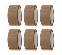 ANSIO Cinta de embalaje, cinta para paquetes, 6 rollos (48 mm x 60 m), cinta marrón duradera para cajas de embalaje, cinta de embalaje segura para mudanzas