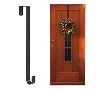 ANSIO Colgador de corona de Navidad, 38 cm, soporte de corona de metal para decoración de Navidad, paquete de 1, color negro